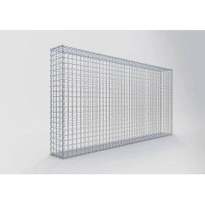 Gabiona Gabionenkorb, 100x200x20cm, Maschenweite 5x5cm, Drahtkorb für Einfassungen und Mauersysteme.