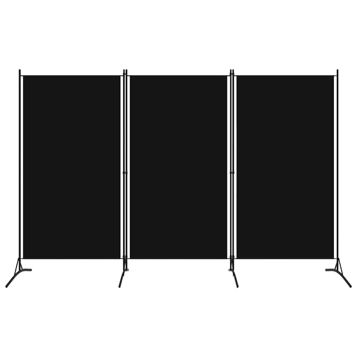 vidaXL 3 Tlg Raumteiler Schwarz 260x180 cm 320734