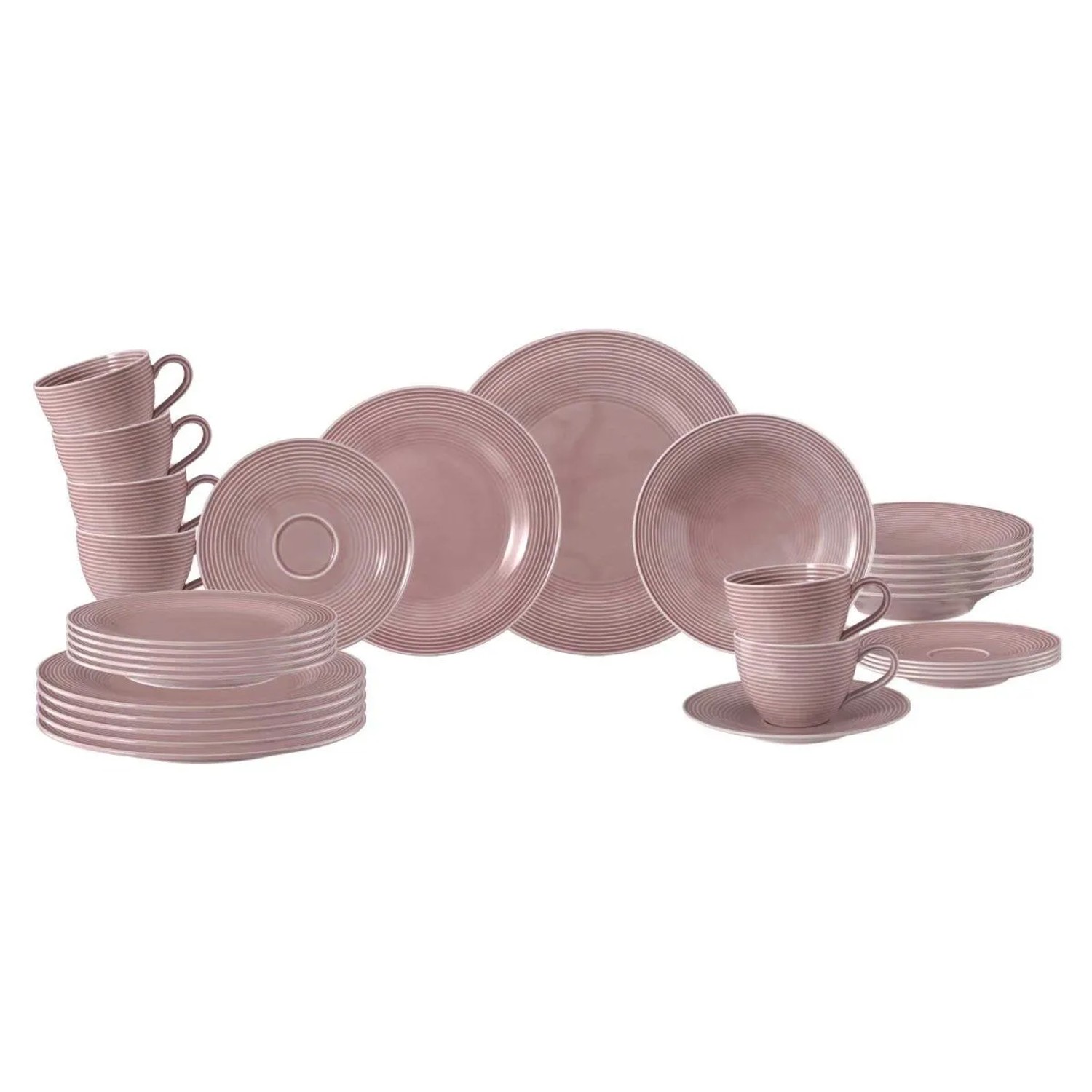 Seltmann Weiden Beat Color Glaze Kombiservice 30-teilig Altrosa