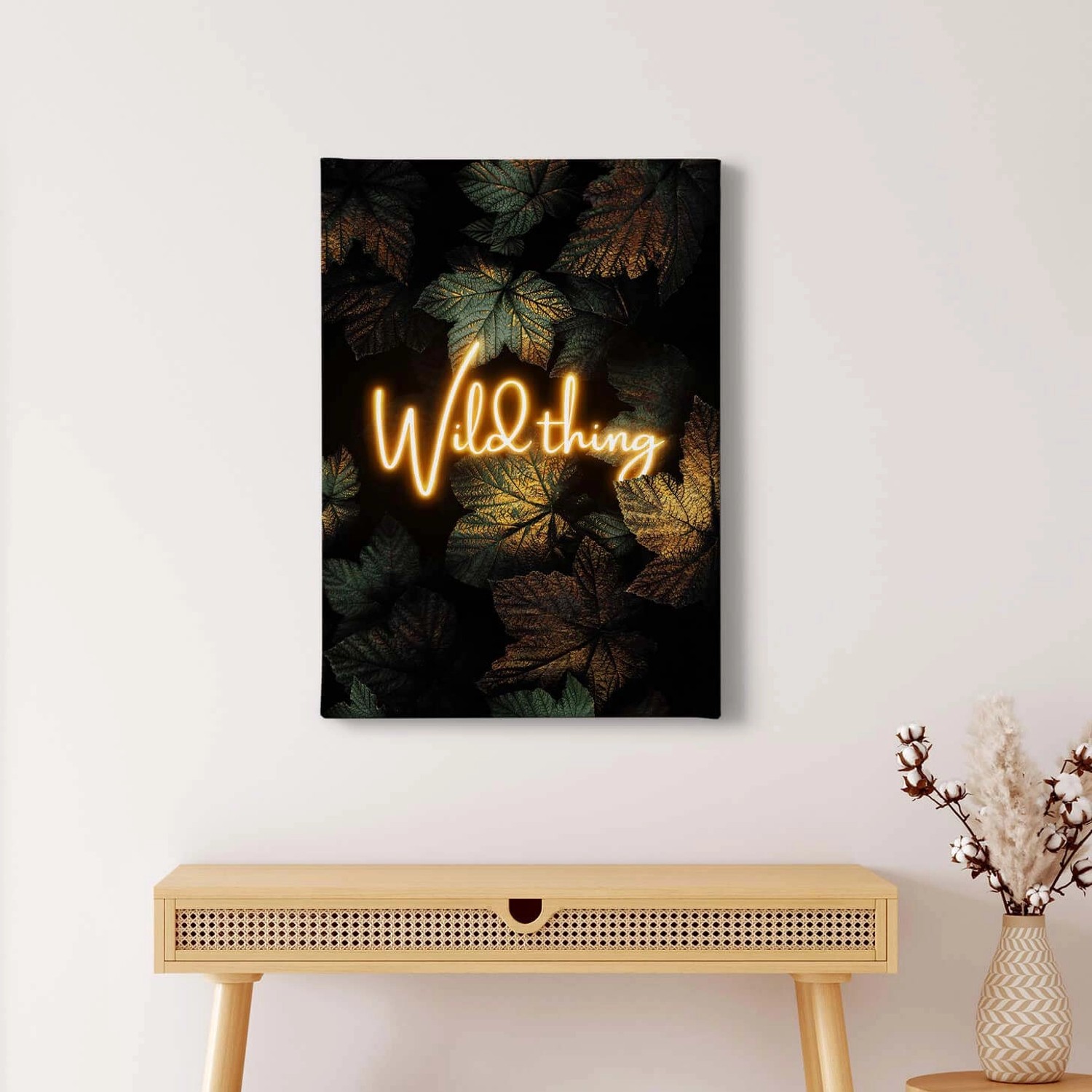 Bricoflor Leinwand Bild Mit Neon Schriftzug Modernes Wandbild Mit Spruch Un günstig online kaufen