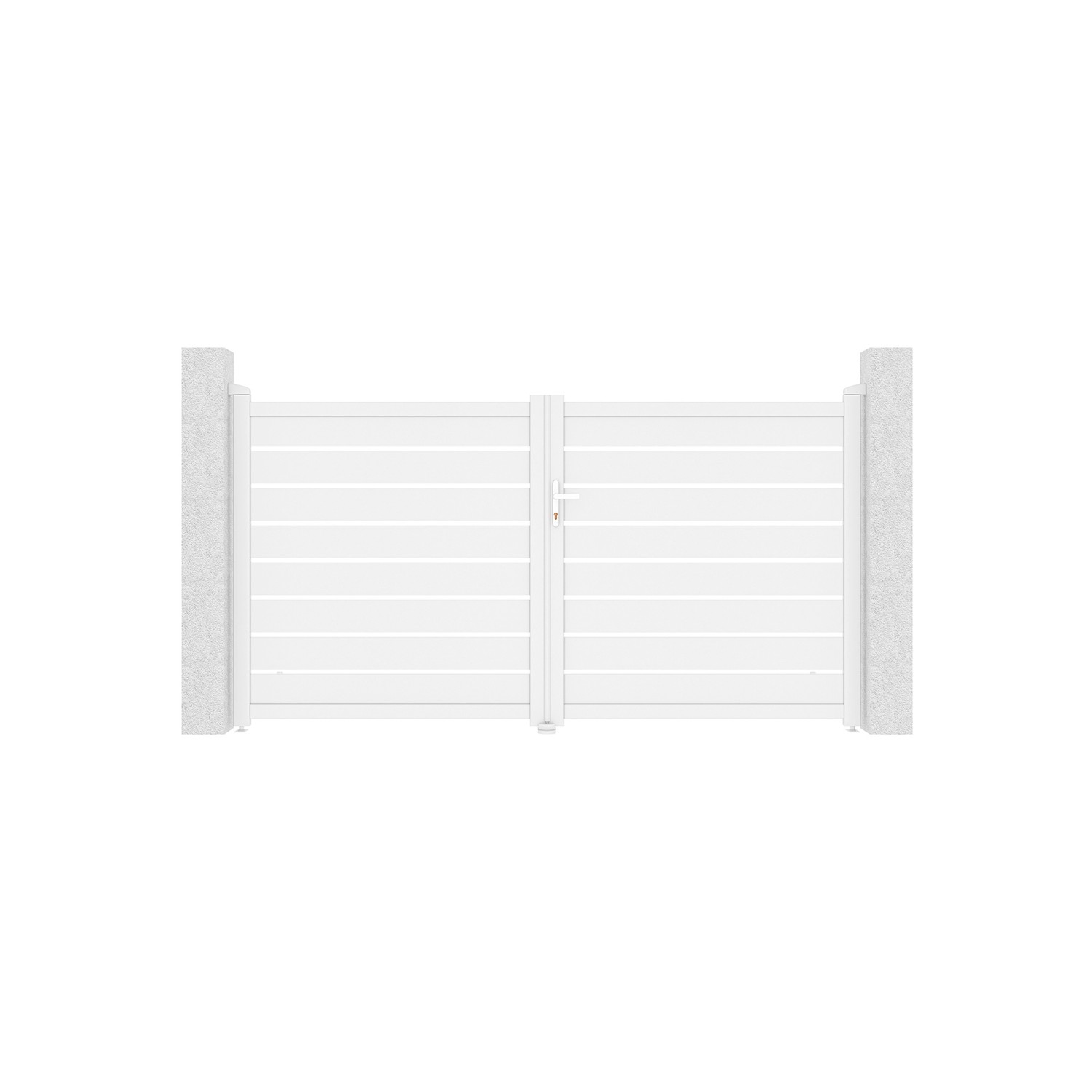 Casanoov Flügeltor 3M Vogel H 160Cm Weißaluminium & 2 Pfosten 15X15Cm H 190 günstig online kaufen
