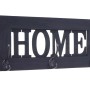 Dunkelgraue MCW Wandgarderobe im Shabby-Look mit HOME Schriftzug und 3 Doppelhaken.