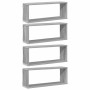 vidaXL Würfelregale 4 Stk Grau Sonoma 60x15x23 cm Holzwerkstoff 815928