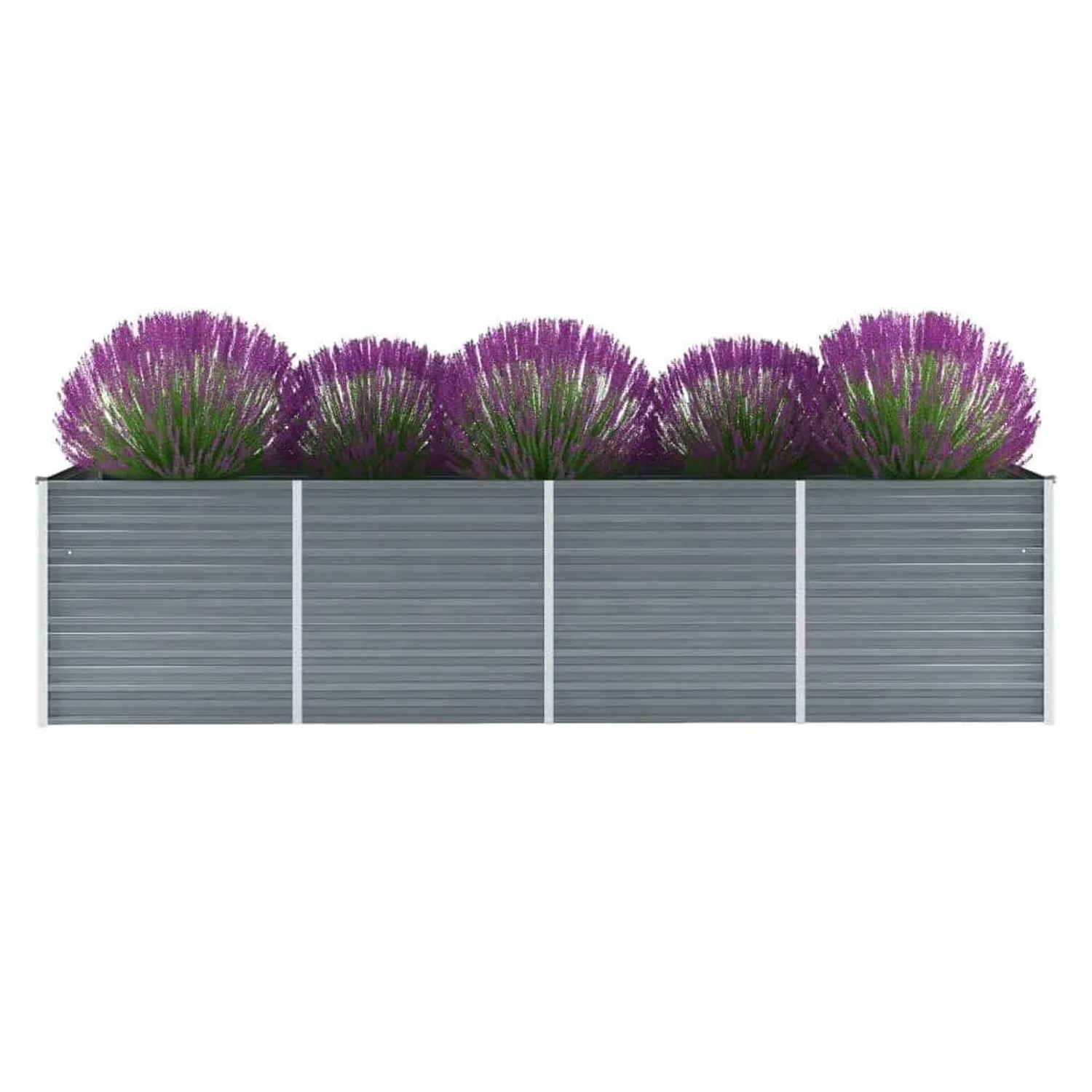 Furnicato Garten-hochbeet Verzinkter Stahl 320x80x77 Cm Grau