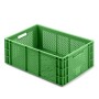 Grüne Eurobox (43L) im 10er Sparset, ideal für Obst und Gemüse. Robuste Aufbewahrungsbox / Transportbox.