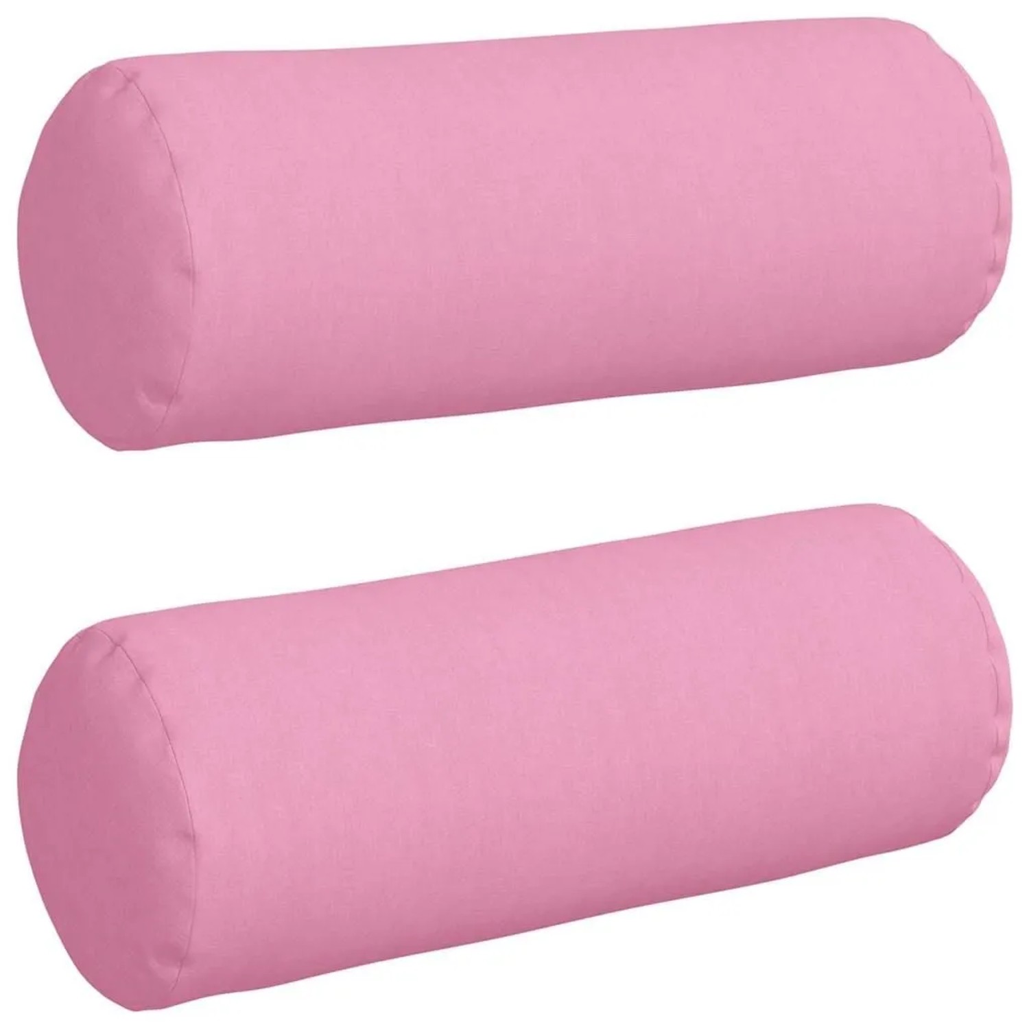 vidaXL Bolsterkissen 2 Stück Rosa Ø 25 x 70 cm Stoff 42014326
