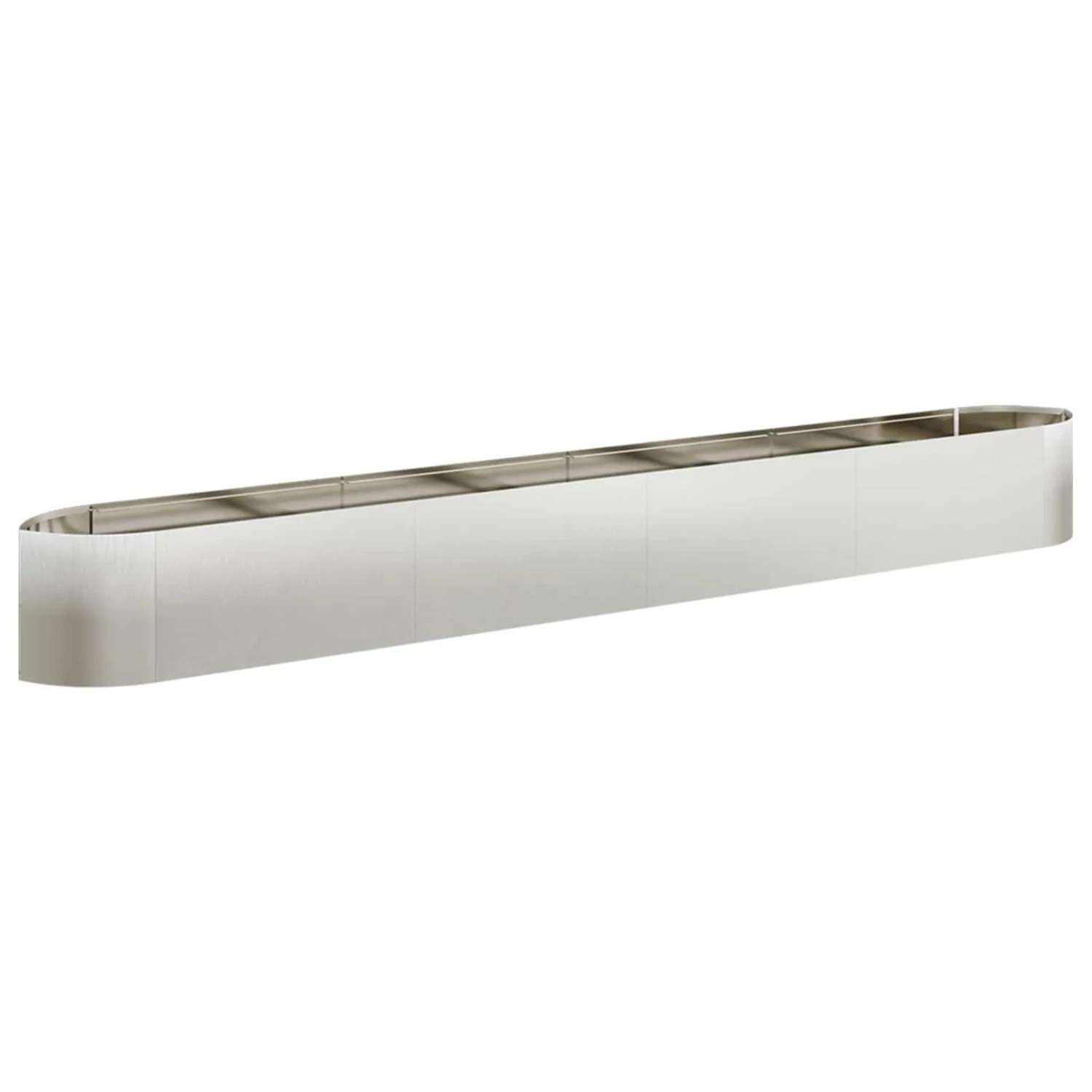 vidaXL Hochbeet im Garten Edelstahl 380 x 40 x 40 cm Stahl 8011737