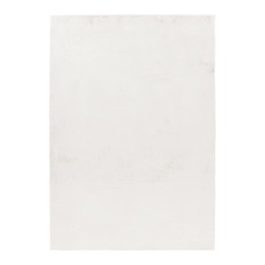 Cremefarbener Ayyildiz Kurzflorteppich Pouffy, 160x230 cm. Weicher, einfarbiger Teppich für Wohnräume.