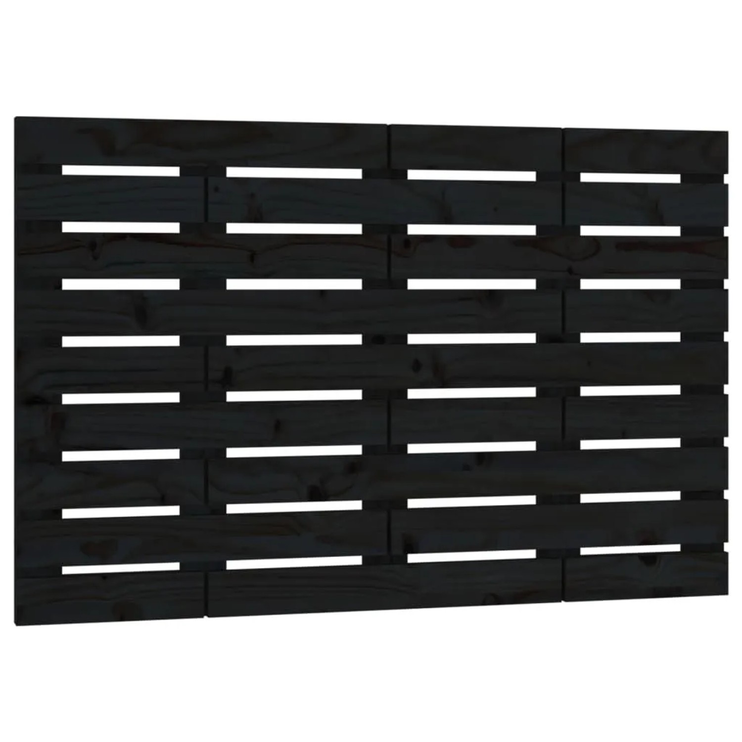 vidaXL Wand-Kopfteil Schwarz 81x3x63 cm Massivholz Kiefer 824747