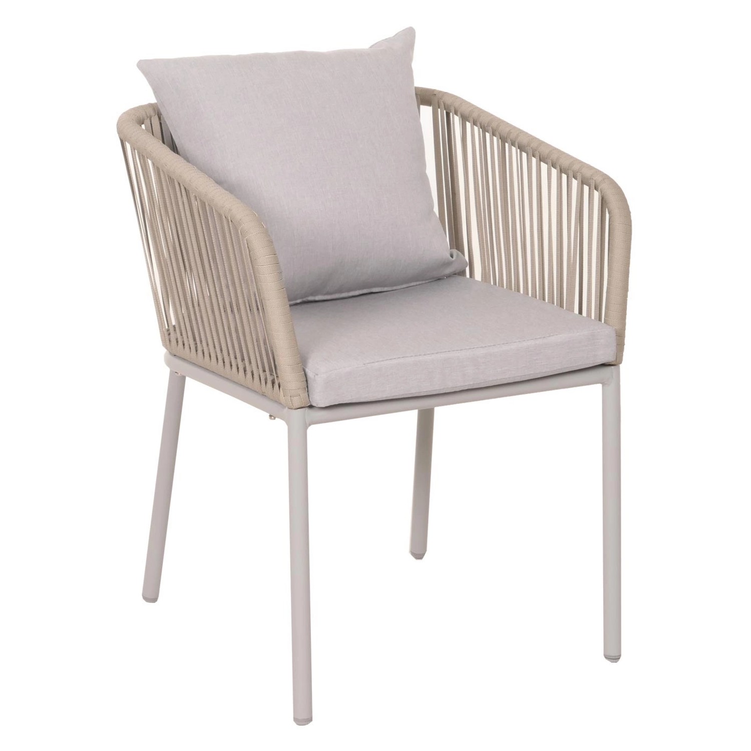 MCW 2erSet Gartenstuhl N41 Hellgrau Kissen Hellgrau kaufen bei OBI