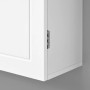 Detailaufnahme: Weißer Vasagle Wandschrank (60x60x18cm) mit Scharnier.