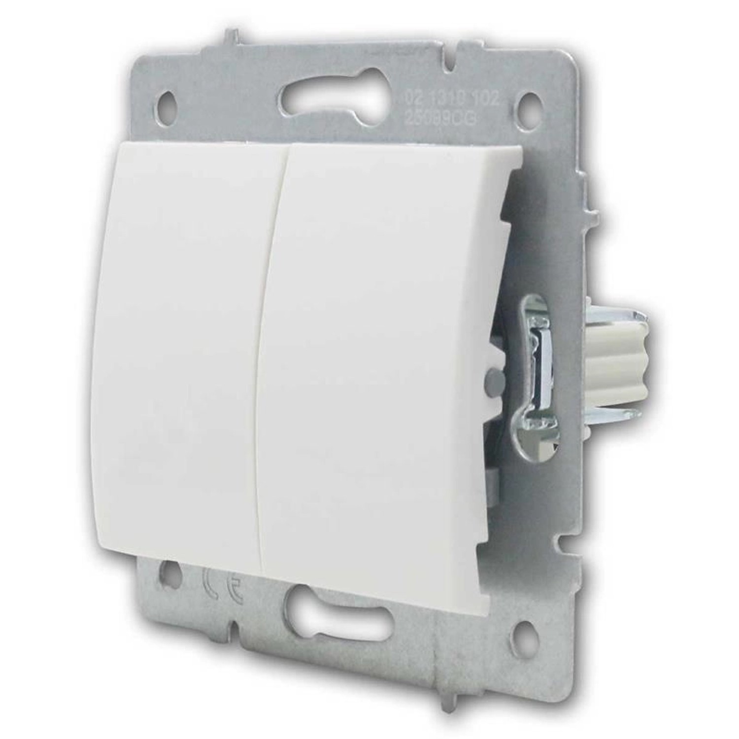 Kanlux LOGI 2-Fach Taster Weiß 250V10A ohne Rahmen