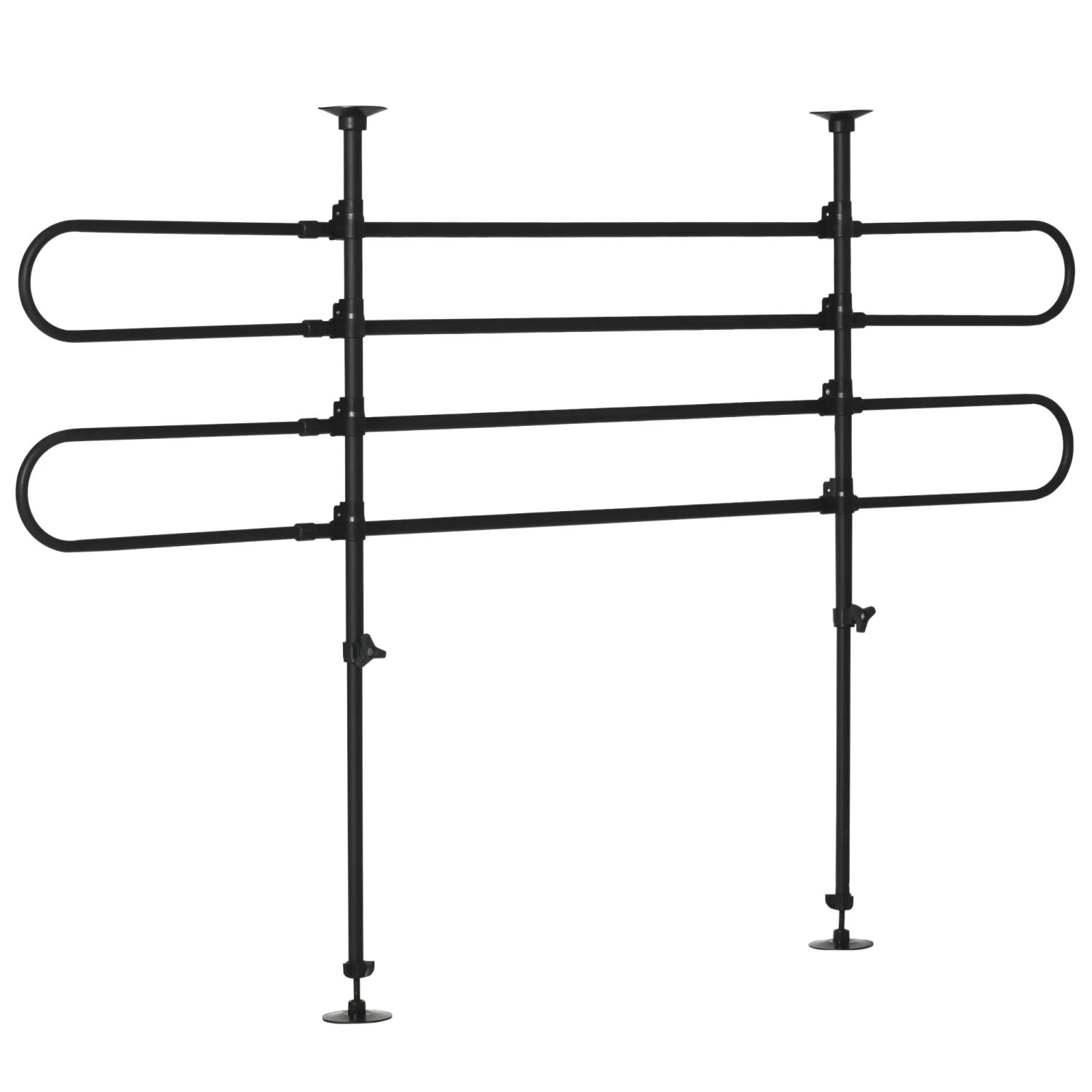 PawHut Auto Schutzgitter Stahl Kunststoff 135 x 1,9 x 105 cm Schwarz