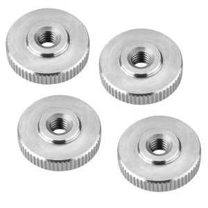 SOTECH 4er Set Rändelmutter M5 Edelstahl V2A SS304 Flache Form DIN 467 Griffmutter