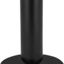 Schwarzer, runder Kerzenhalter aus Metall, 9 cm hoch, für Tafelkerzen. Tischdeko.