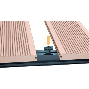 DreamDeck Systemclip Easy Set zur Dielenbefestigung auf Alu-Unterkonstruktion.