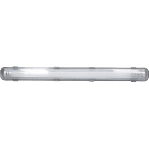 Graue LED-Feuchtraumleuchte, 60 cm, 7,5 W, 1125 lm, 4000 K. Ideal für Garage & Keller.