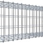 Gabiona Anbaukorb Typ 2, 30x100x30cm, Maschenweite 5x10cm, aus verzinktem Drahtgitter.