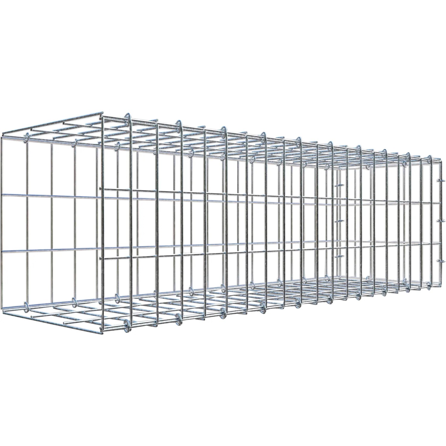 Gabiona C-Ring-Gabione-Anbaukorb Typ 2 30 x 100 x 30 cm Maschenw 5 x 10 cm