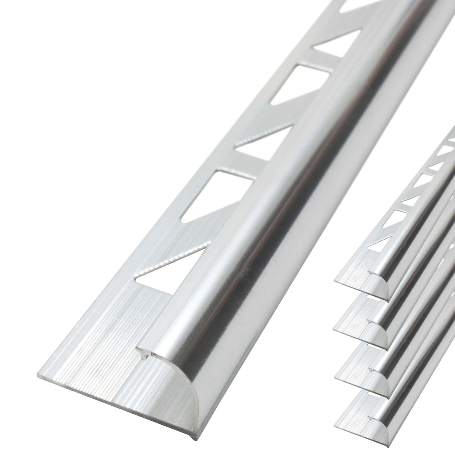 Dalsys Fliesenschiene Viertelkreis 5x 2,5m x 10mm Aluminium Silber günstig online kaufen