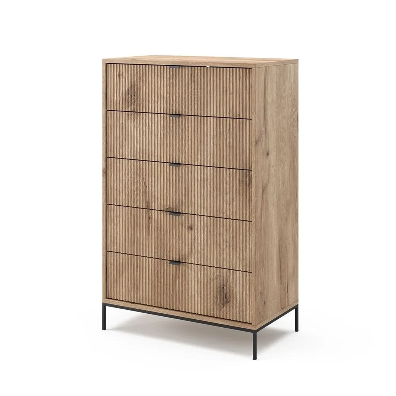 Vicco Kommode Eliza Viking Oak 76 x 120 mit 5 Schubladen Art Nr 49501