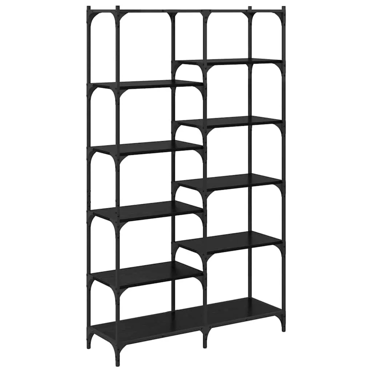 vidaXL Regal Schwarz Eichen-Optik 100 x 32 x 170 cm Holzwerkstoff 881892