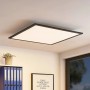 Modernes Lindby LED Panel Nelios, 62cm, schwarz, für Wohnzimmer & Esszimmer