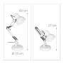 Relaxdays Schreibtischlampe Metall Weiß Schwenkbar 50 x 27 x 15 cm 1,4 kg_4