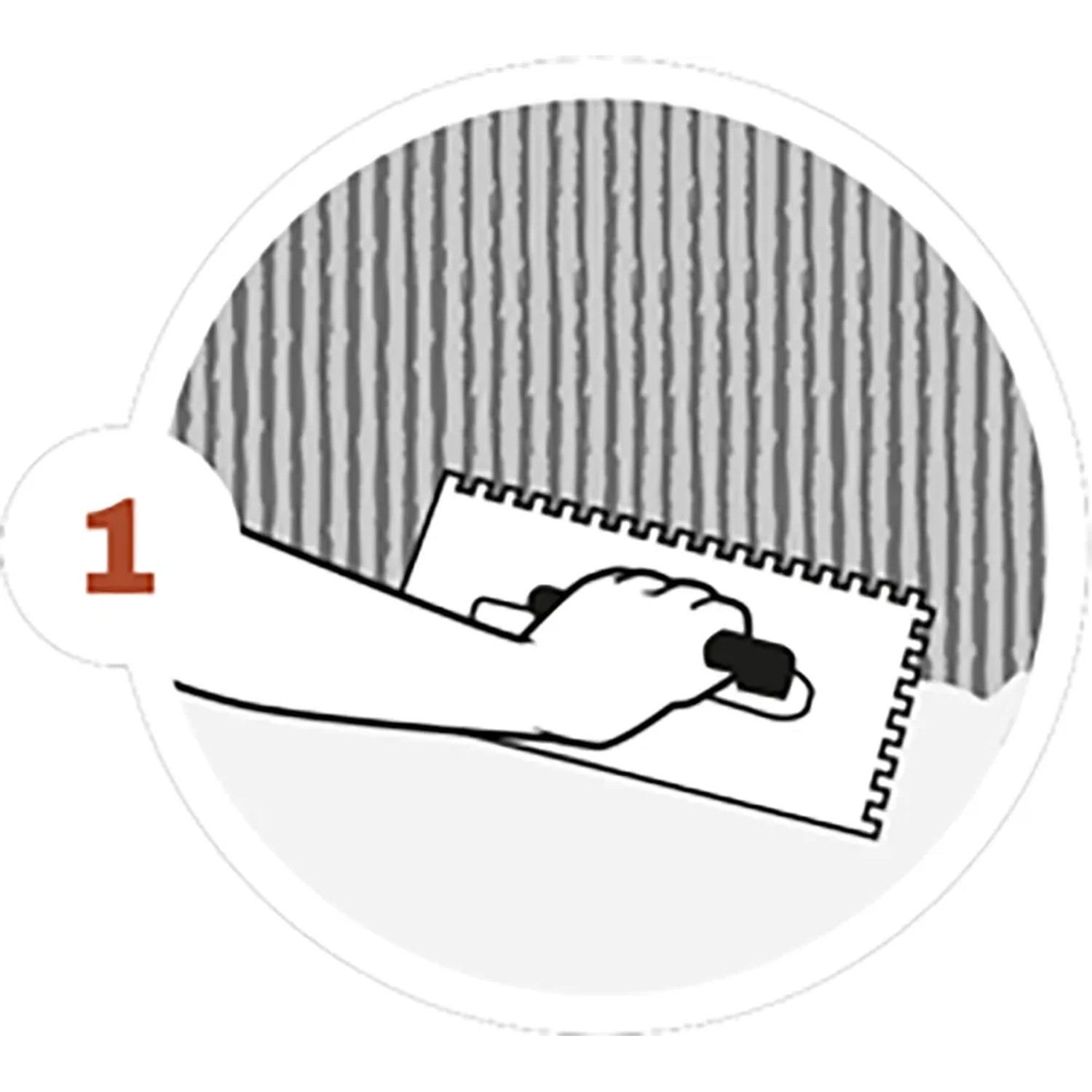 Anbringen von Elabrick Verblender Madagaskar mit einer Zahnspachtel.