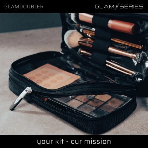 Glamseries Glamdoubler Kosmetiktasche 4 Fächer Kulturtasche Make Up Organizer