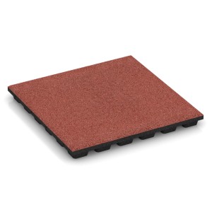 WARCO Fallschutzplatte, tomatenrot, 50x50 cm, für Spielplatz und Garten.