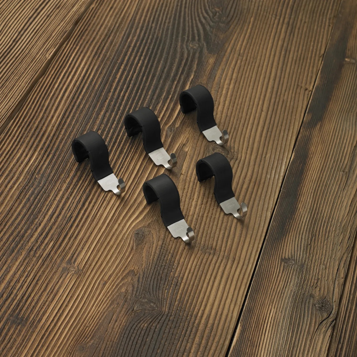 Rösle Haken-Set, 5-teilig, für Grillutensilien, Edelstahl/Silikon, zur Aufhängung am Grill.