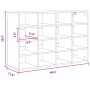 vidaXL Schuhschrank mit Regal Betongrau 103 x 30 x 67 cm Holzwerkstoff 808733_10