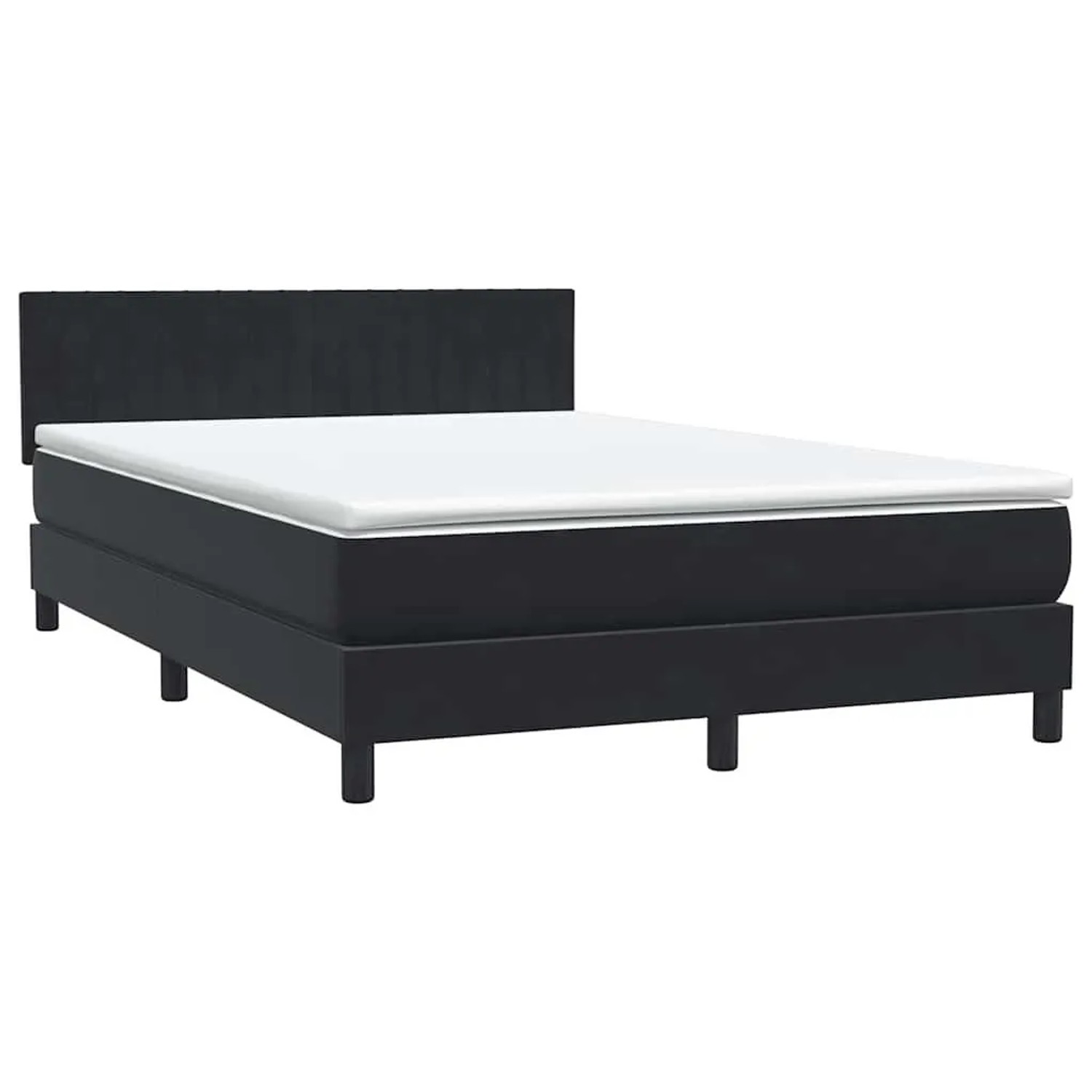 vidaXL Boxspringbett mit Matratze Schwarz 160x210 cm Samt 3316409 günstig online kaufen