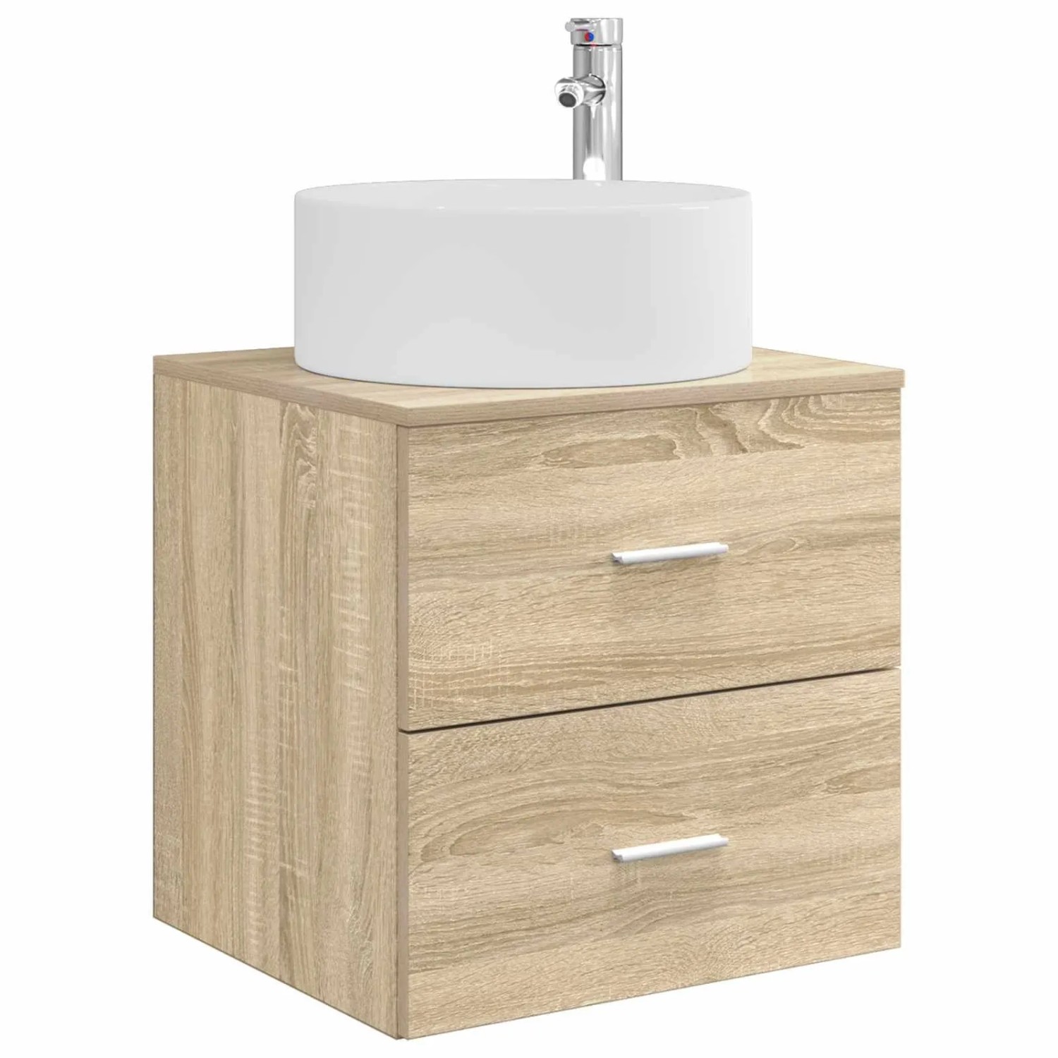 vidaXL Wandmontierte Waschtisch Sonoma-Eiche 49,5 x 44,5 x 65,5 cm 890320