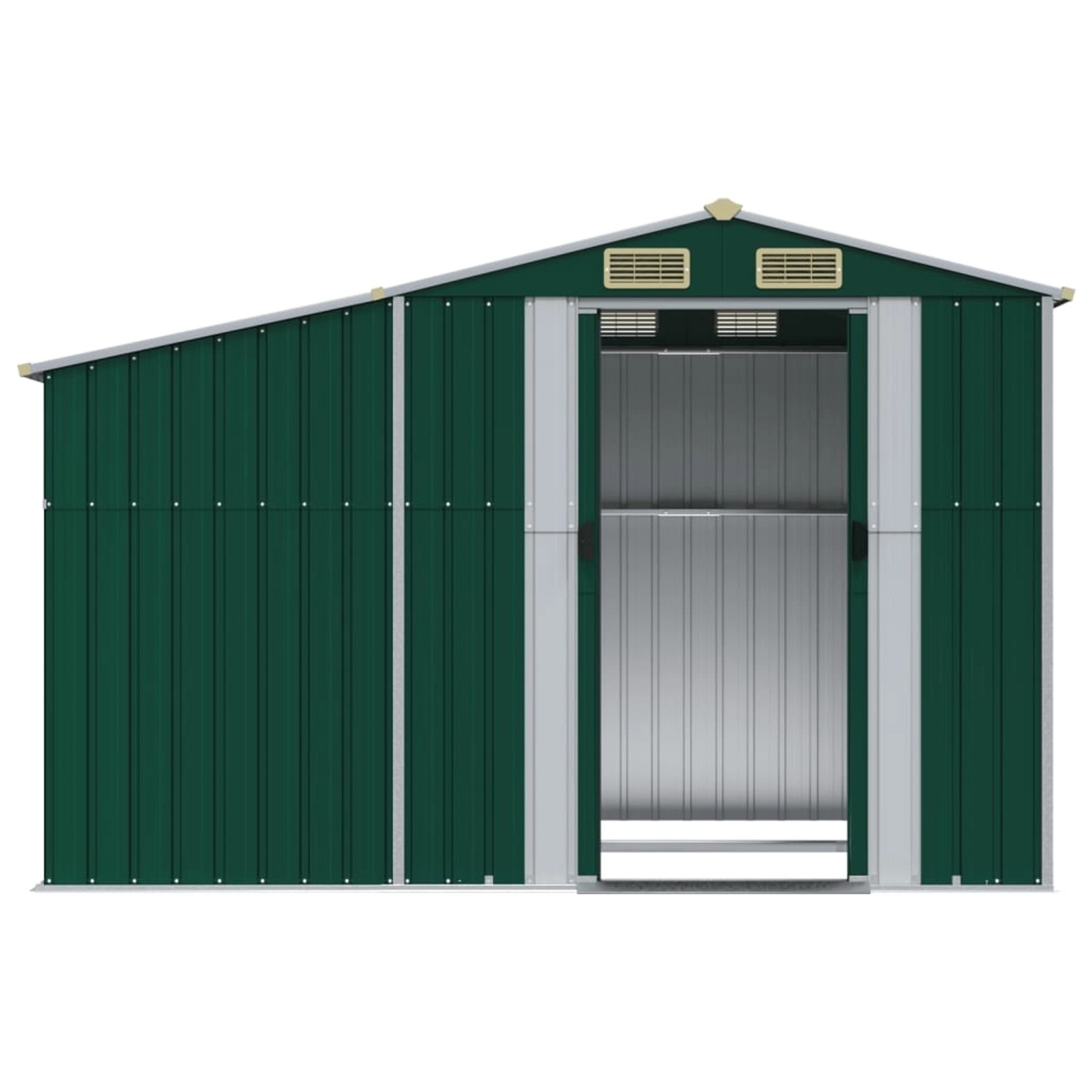 vidaXL Gerätehaus Grün 277x192,5x179 cm Verzinkter Stahl 1848817 kaufen ...