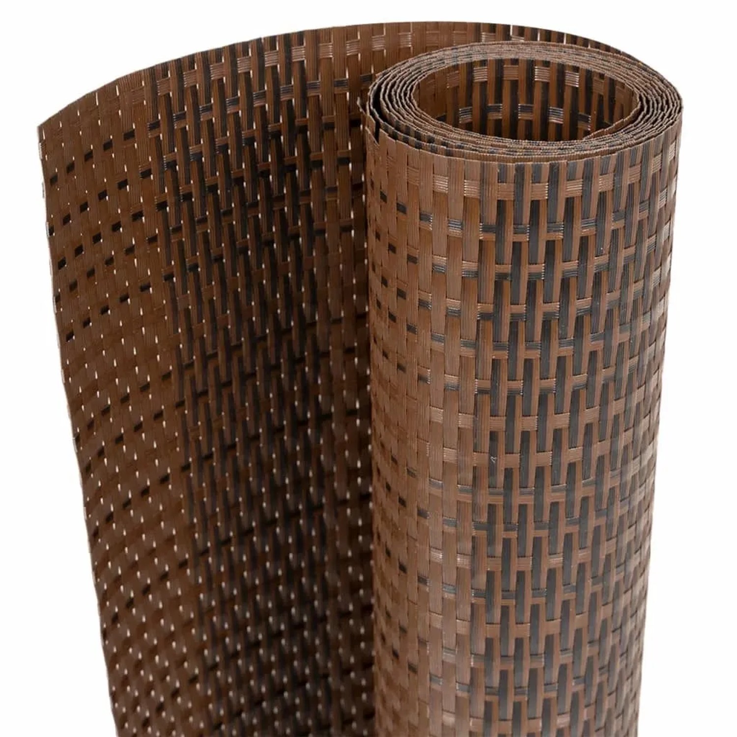 vidaXL Balkon-Sichtschutz Braun und Schwarz 400x80 cm Poly Rattan 156253