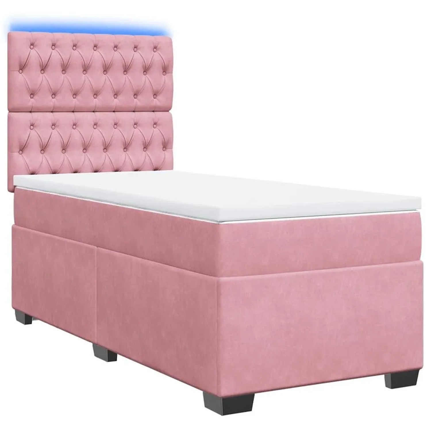 vidaXL Boxspringbett mit Matratze Rosa 90x190 cm Samt 3293097 günstig online kaufen