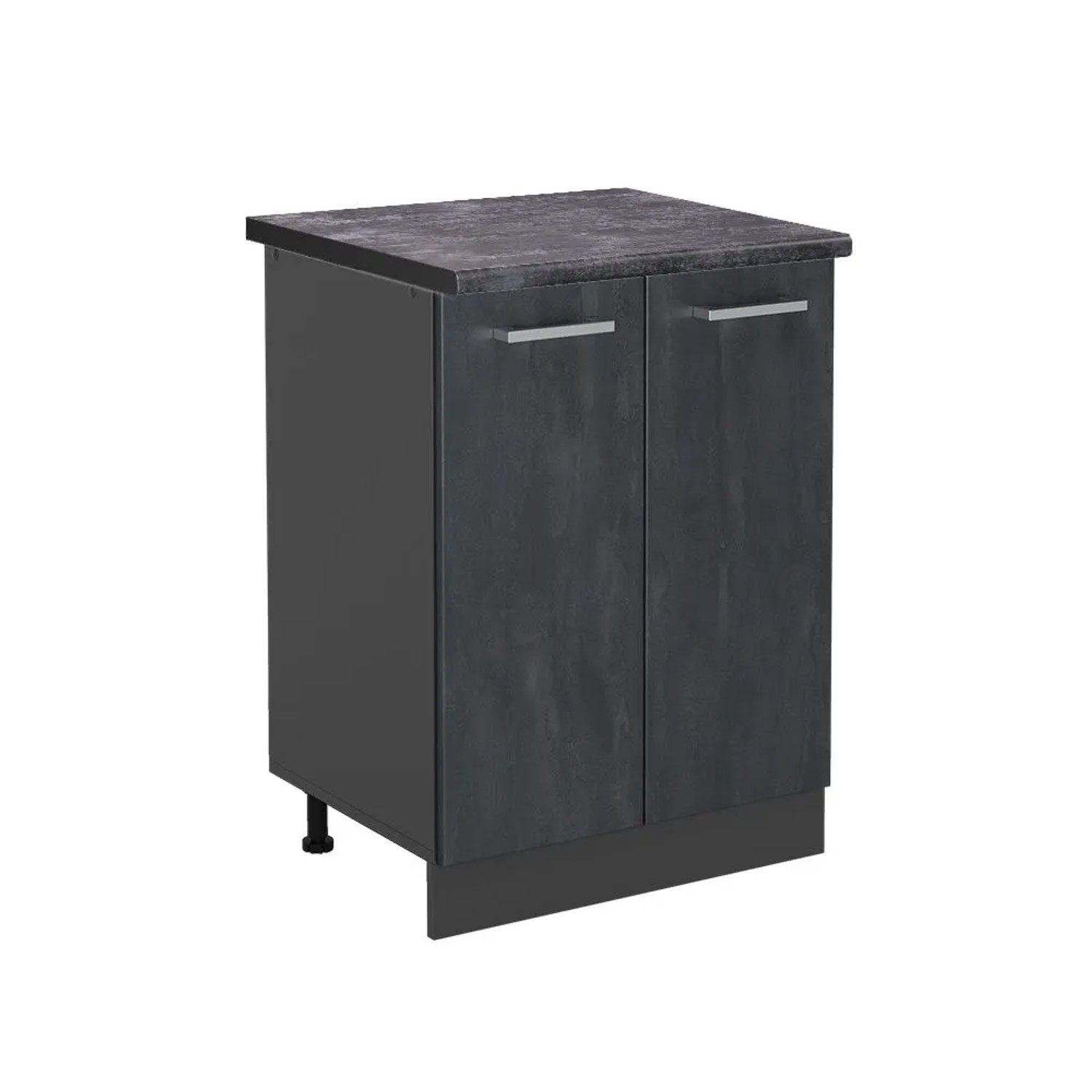Vicco Küchenunterschrank R-Line Schwarz Beton Anthrazit 60 cm AP Anthrazit
