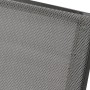 Detailaufnahme: Anthrazitfarbener Sessel aus dem Siena Garden Dining-Set Velia mit Ranotex®-Gewebe.