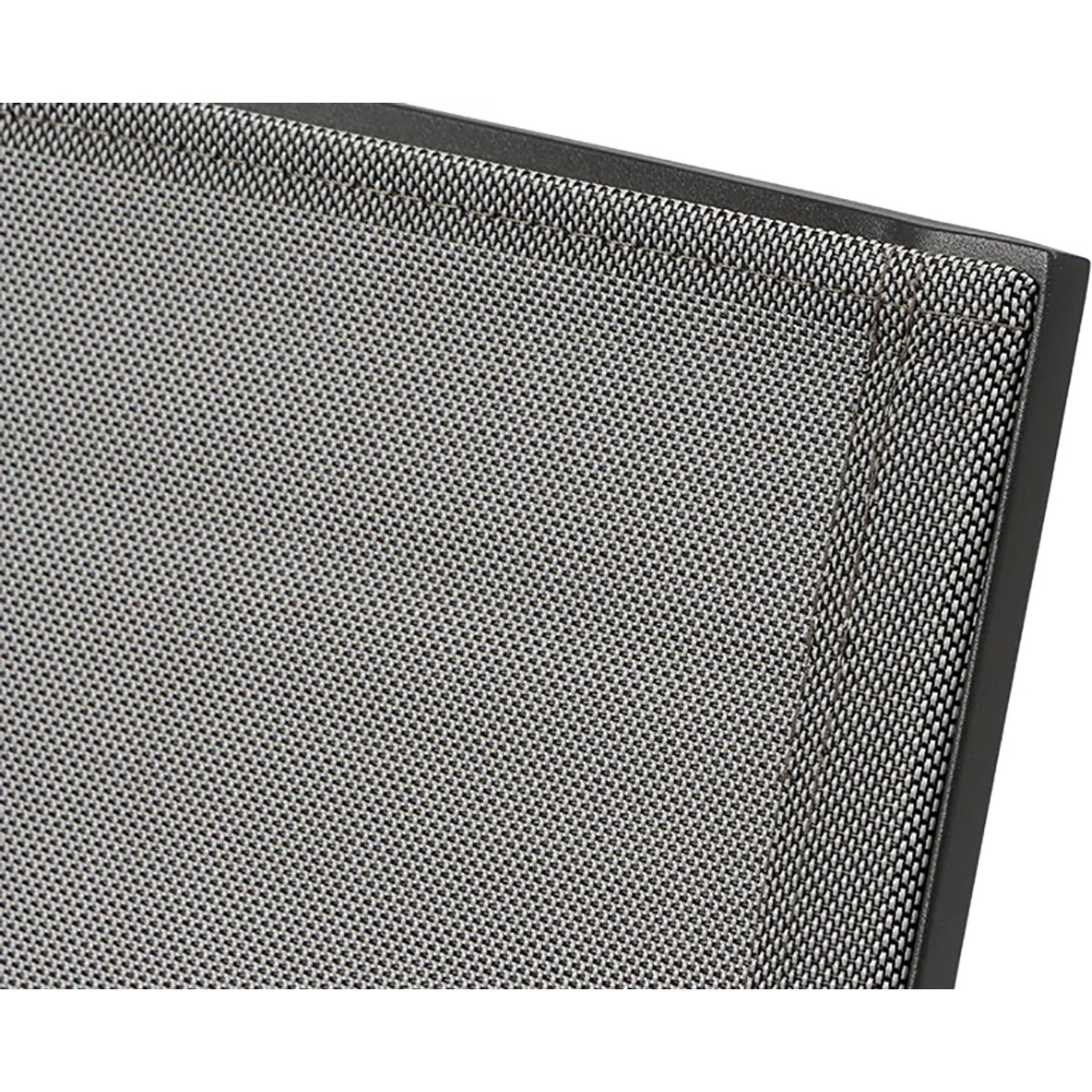 Detailaufnahme: Anthrazitfarbener Sessel aus dem Siena Garden Dining-Set Velia mit Ranotex®-Gewebe.