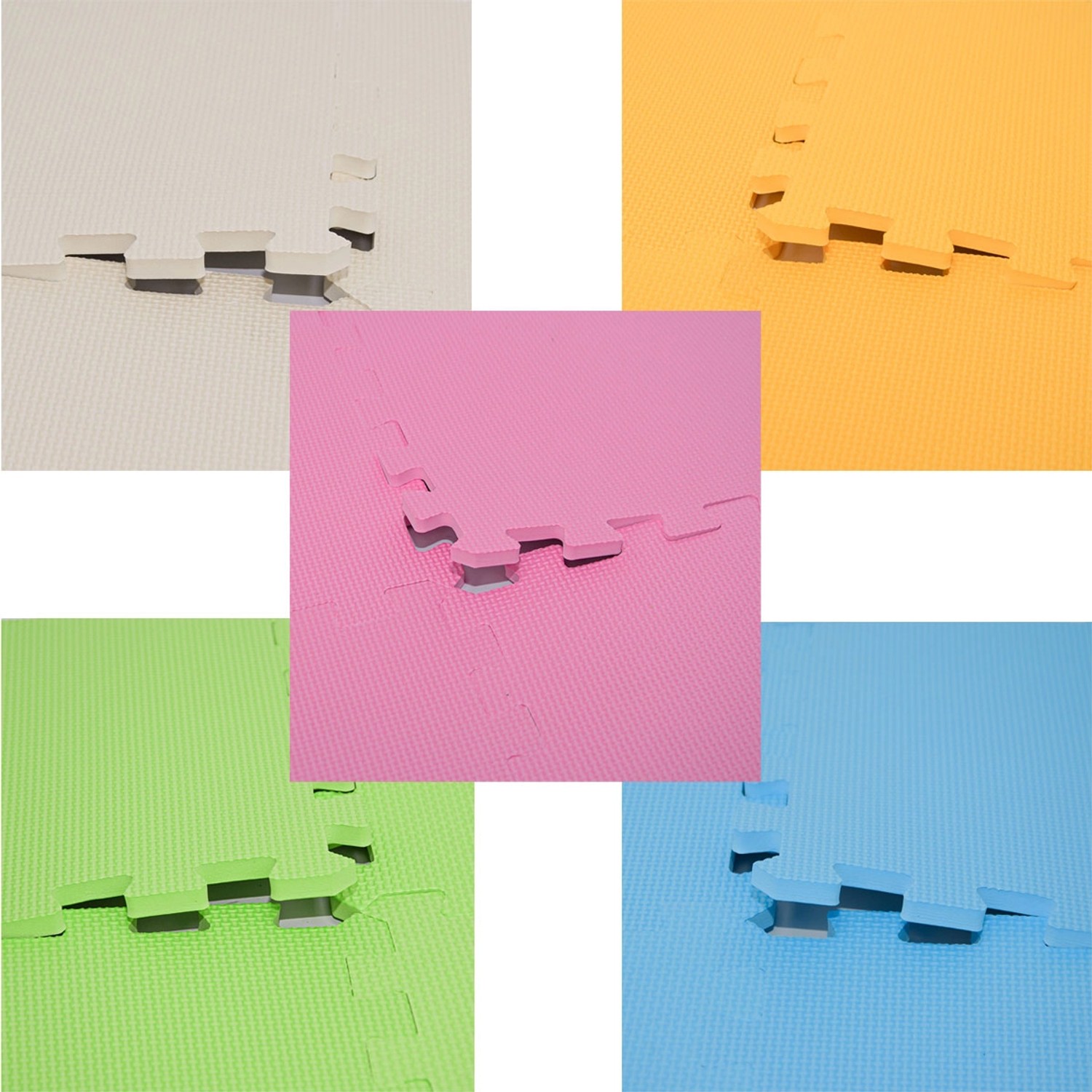 Bunte LittleTom Puzzlematte, 45 Teile, 30x30 cm, für Babys & Kinder. Weiche Spielmatte aus EVA-Schaum.