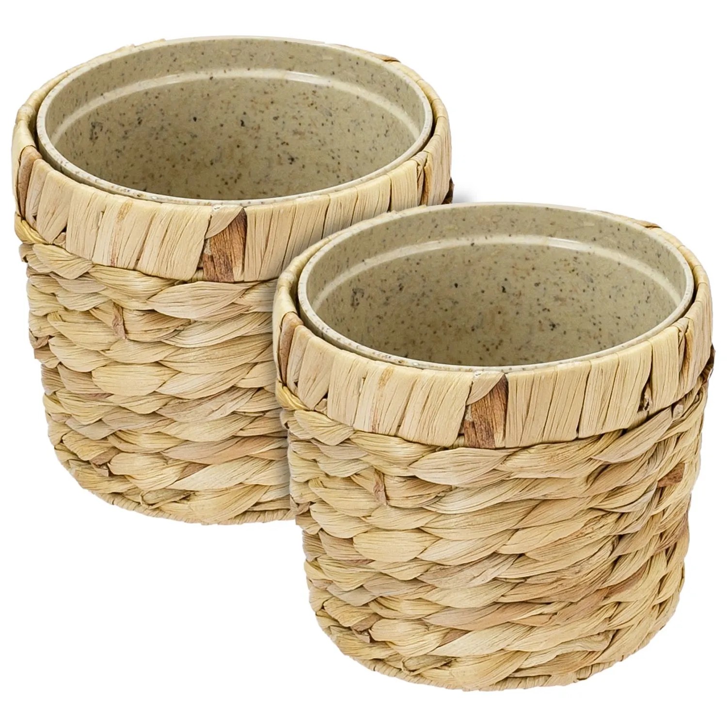 HMF 37280-14CM-S2 Innovativer Blumentopf Wasserhyazinthe Pflanztopf Rund 14 cm Durchmesser 2er Set