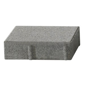 Grauer Rechteckpflasterstein, 20x10x6 cm, für Gehwege und Einfahrten.
