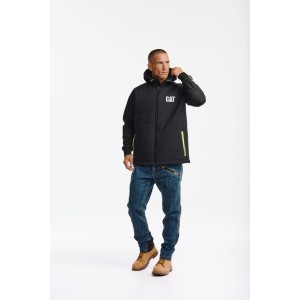 Schwarze Cat Winterjacke Tech Hybrid XL für Herren, Teil der OBI Arbeitskleidung.