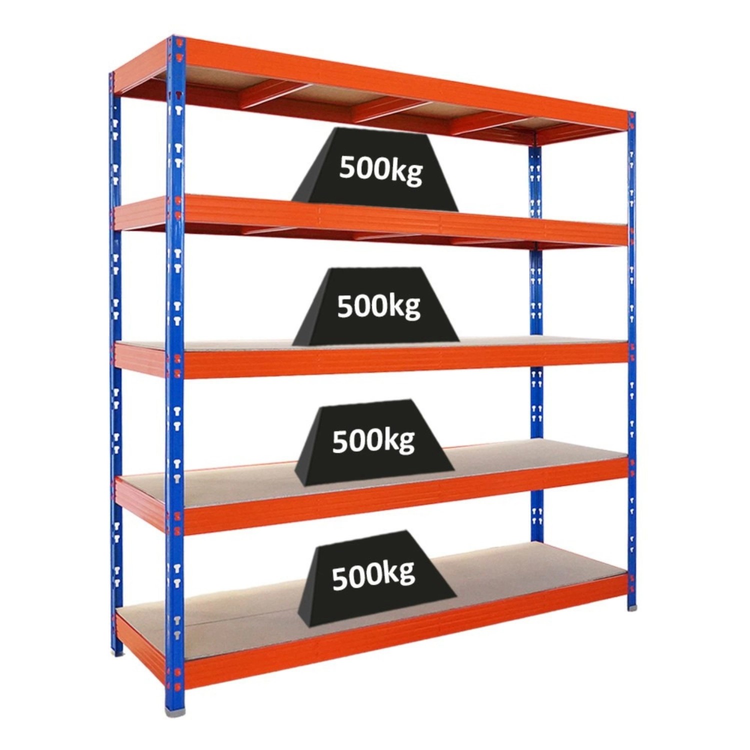 PROREGAL Profi Schwerlastregal Rhino HxBxT 200x200x60cm 5 Spanplatten-Ebene günstig online kaufen
