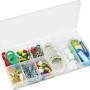305-teiliges Haushaltshelfer-Set in Sortierbox mit Büroklammern, Nägeln, Reißzwecken und mehr.