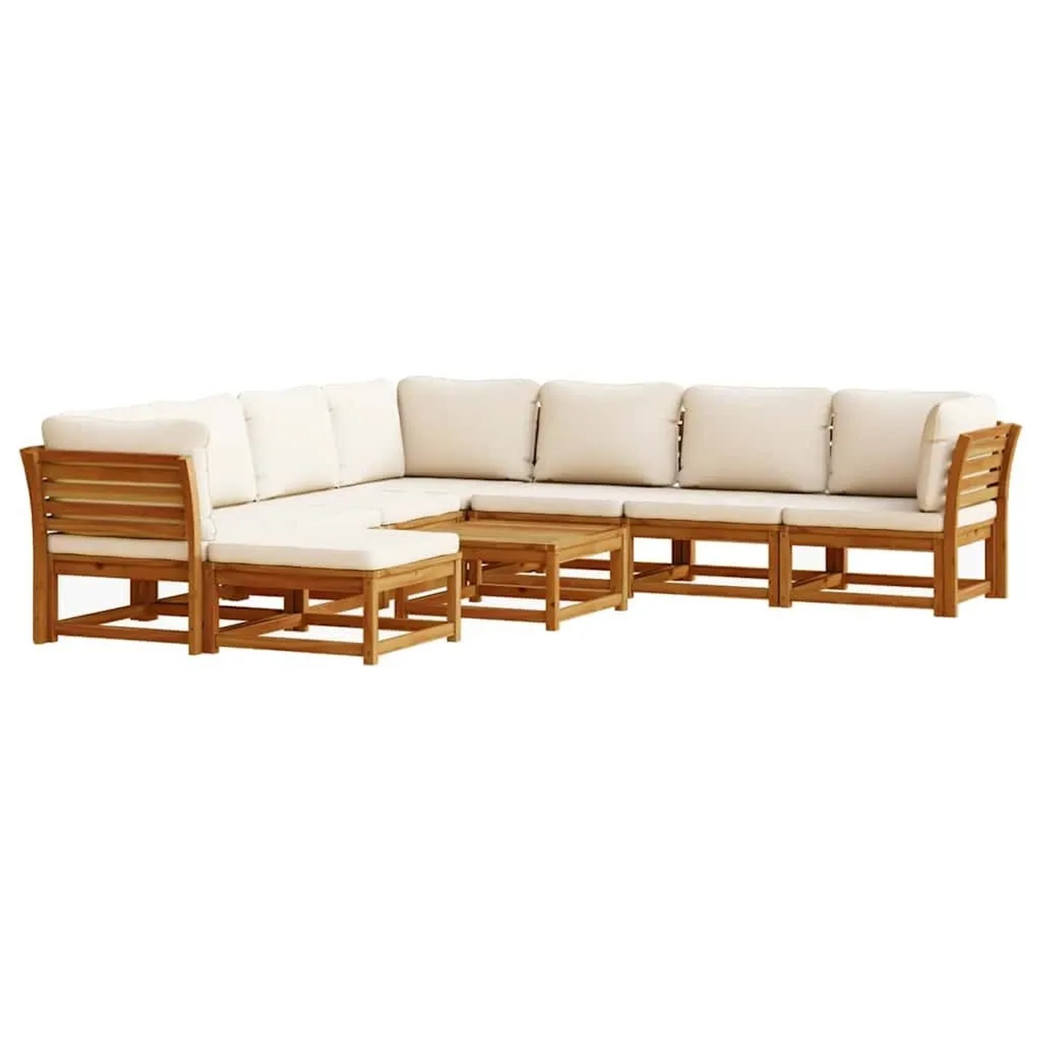 vidaXL 9-Tlg Garten-Lounge-Set mit Kissen Massivholz Akazie 3214298