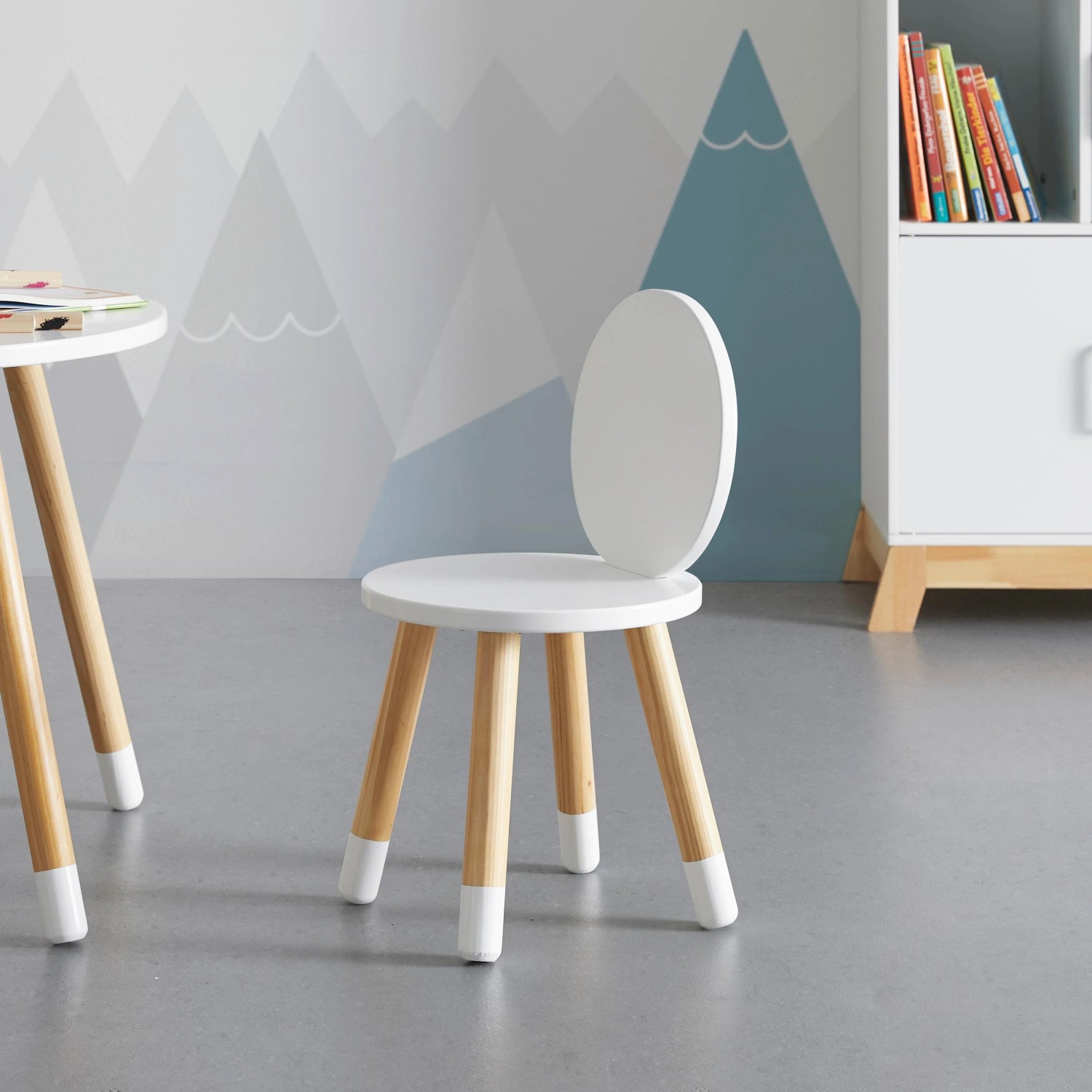 Bessagi Kids Kinderstuhl Leni Weiß Echtholz