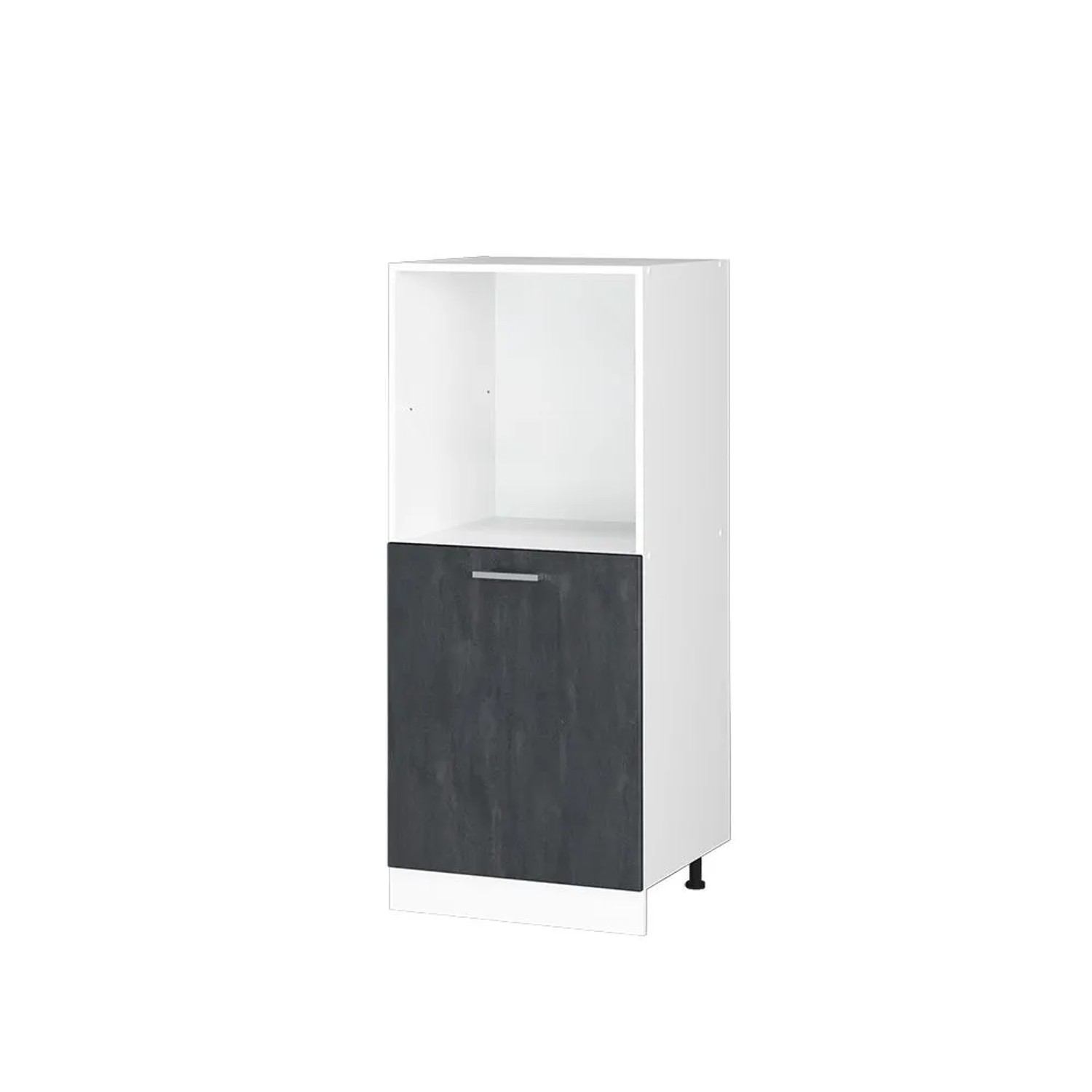 Vicco Vorratsschrank R-Line Herdschrank Schwarz Beton Weiß 60 cm